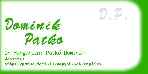 dominik patko business card